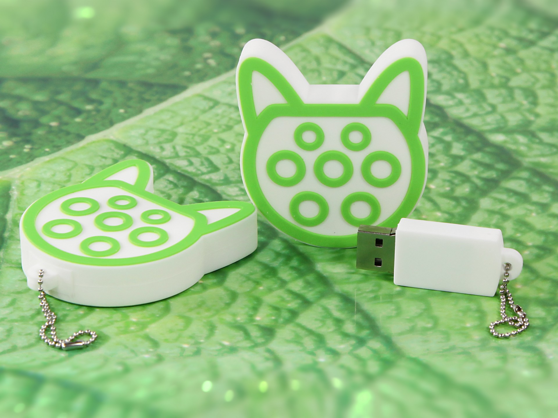 charge cat logo usb stick sonderform