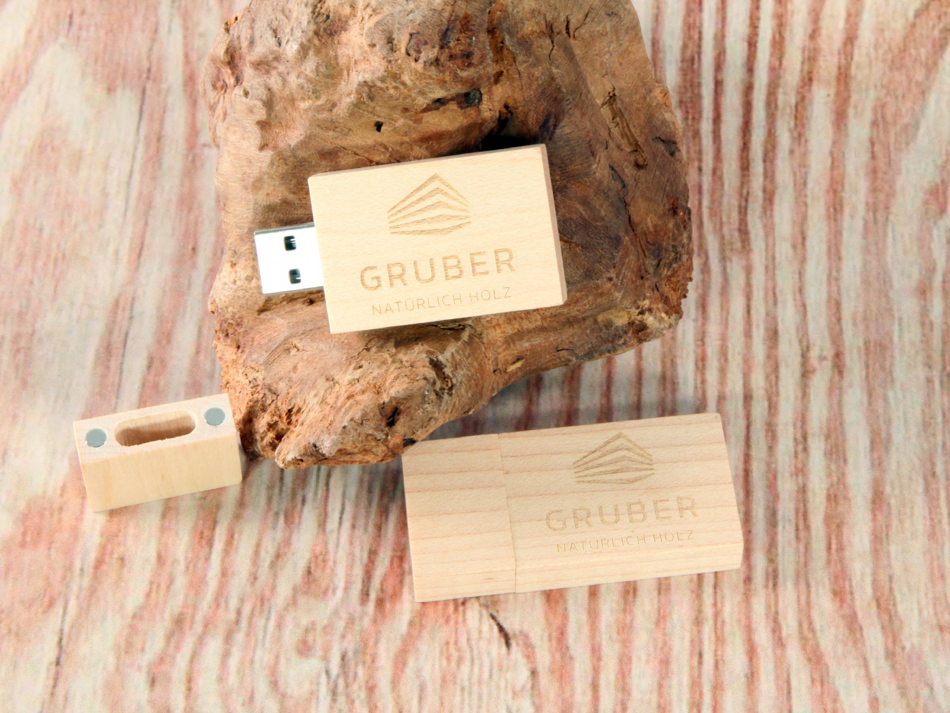 eco holz usb stick mit gravur holzbau