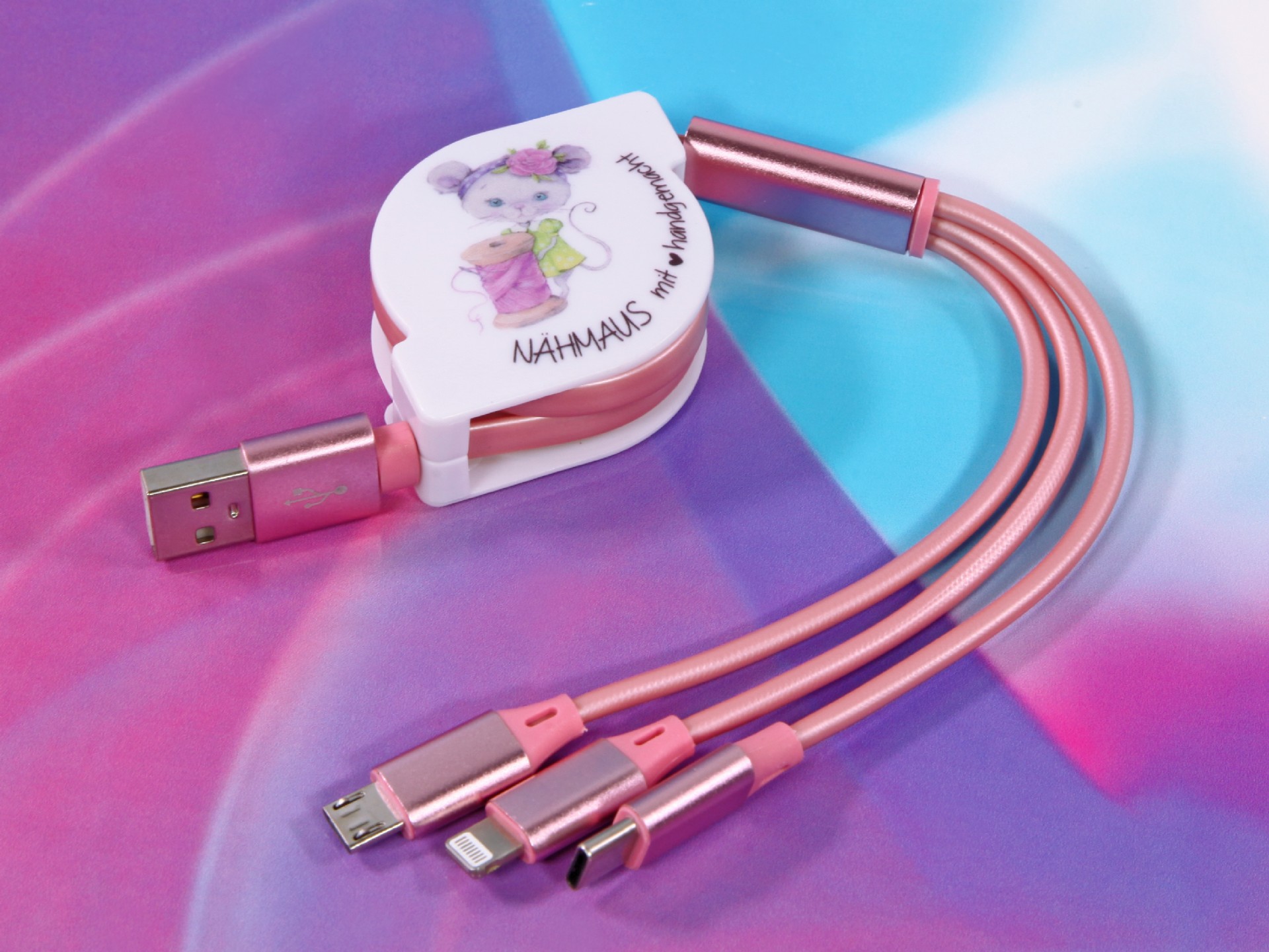 ladekabel flexibel logo rose digitaldruck individuell werbung