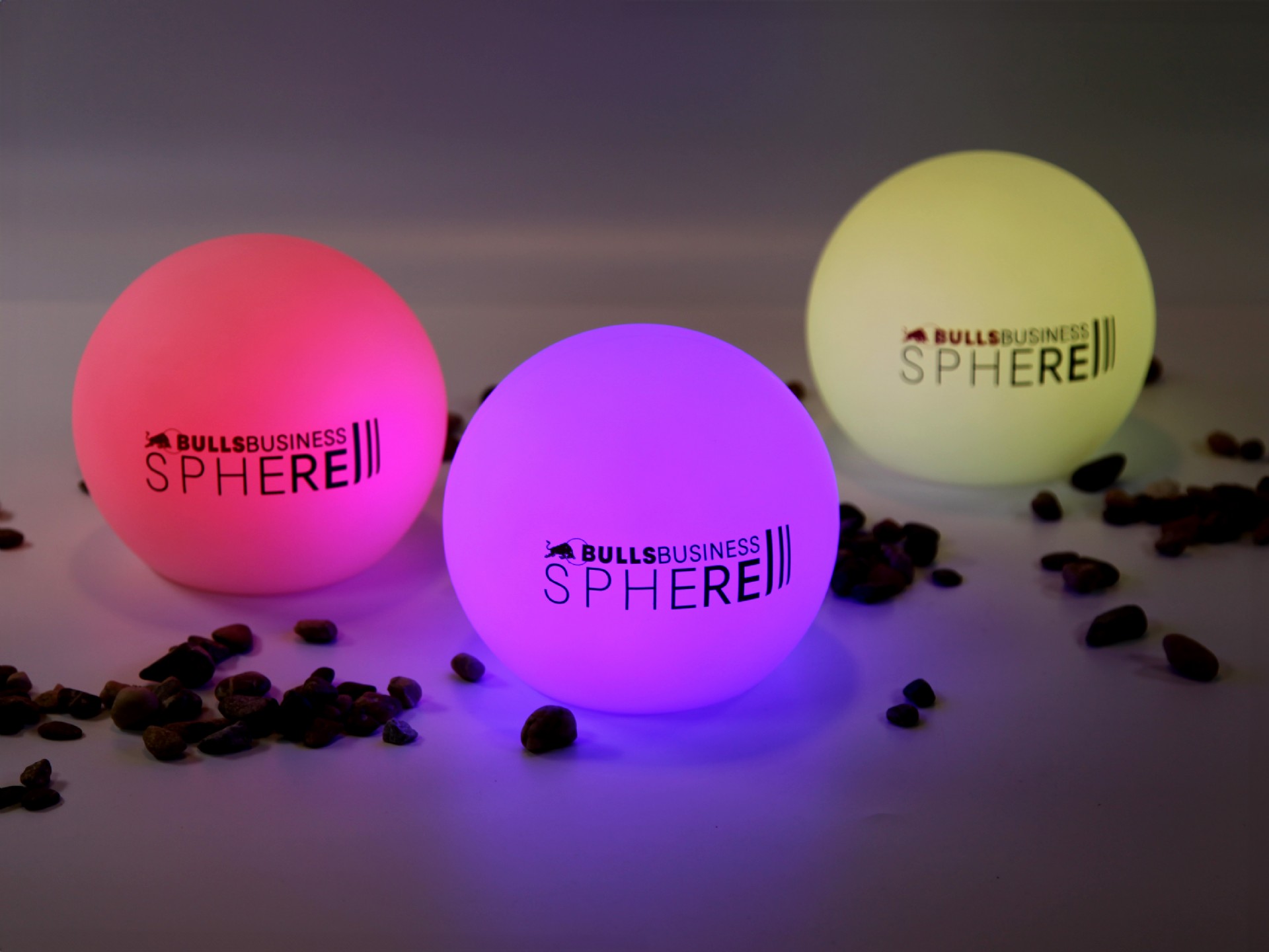 led sphere leuchtkugel mit logo