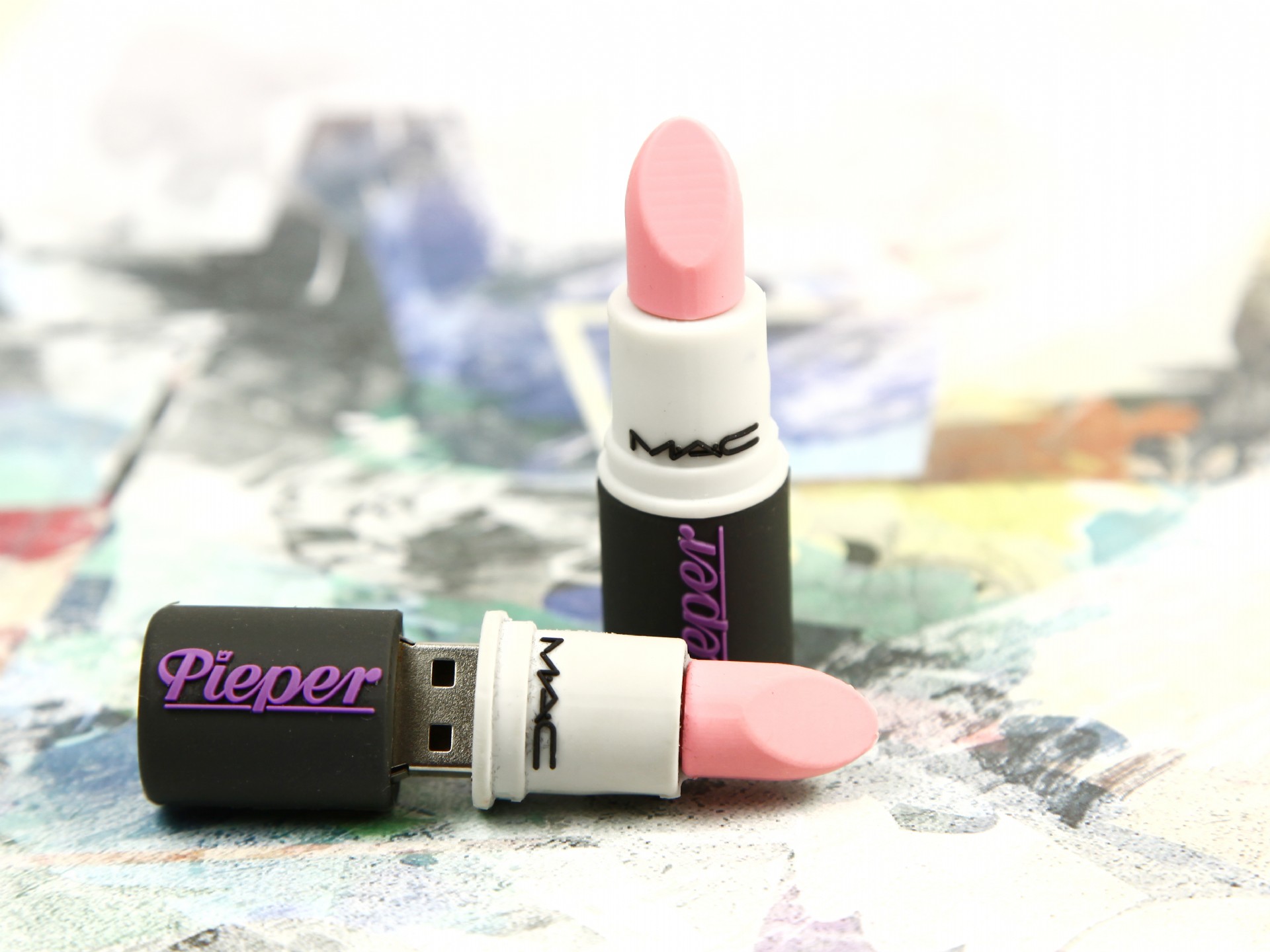 mac lippenstift usb stick mit logo sonderform individuell kosmetik