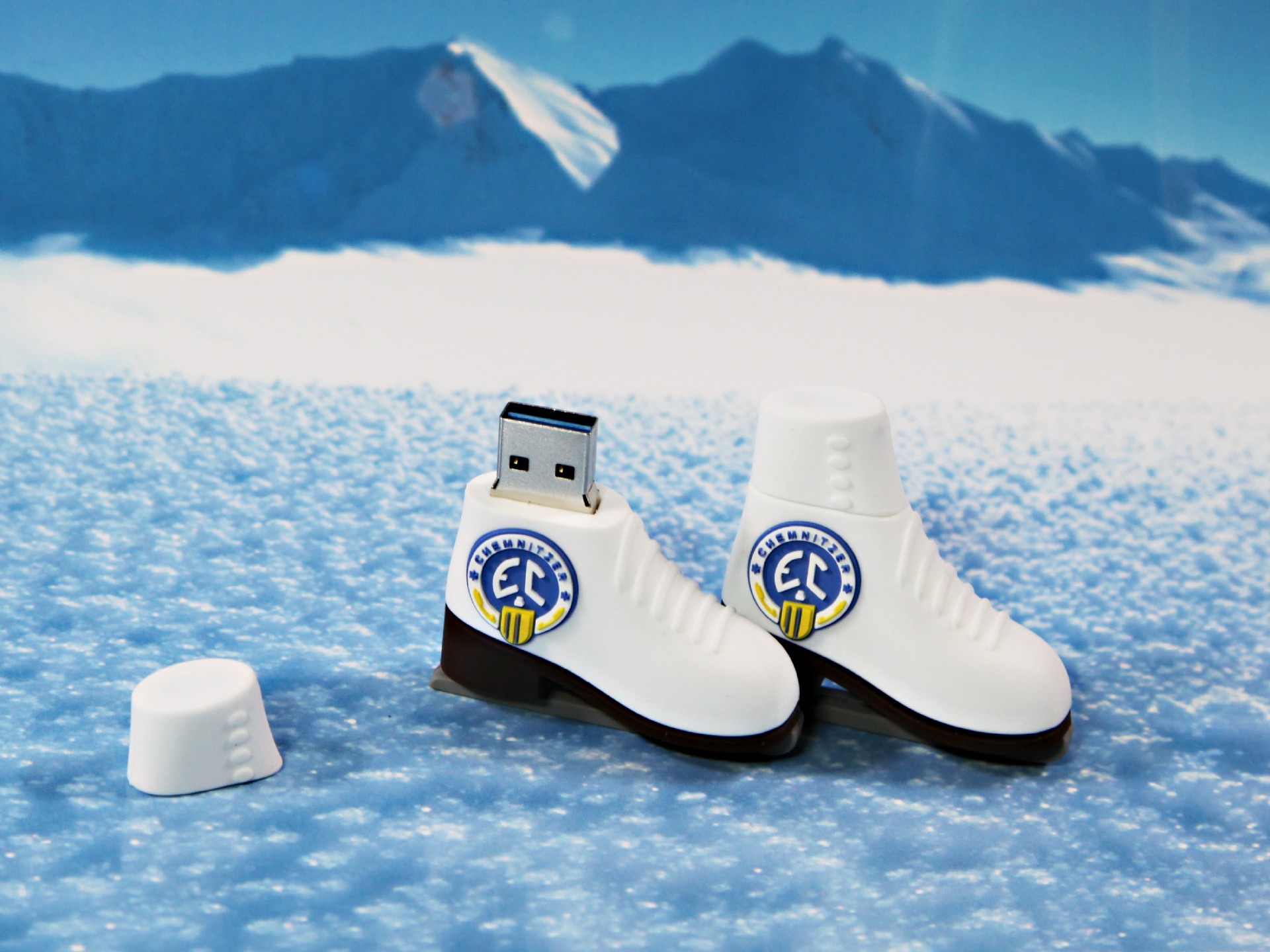 usb schlittschuh 3d mit logo