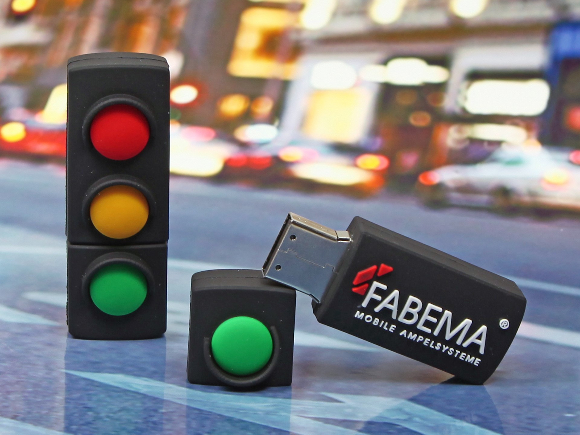 usb stick ampel verkehr strasse ampelsystem logo werbung