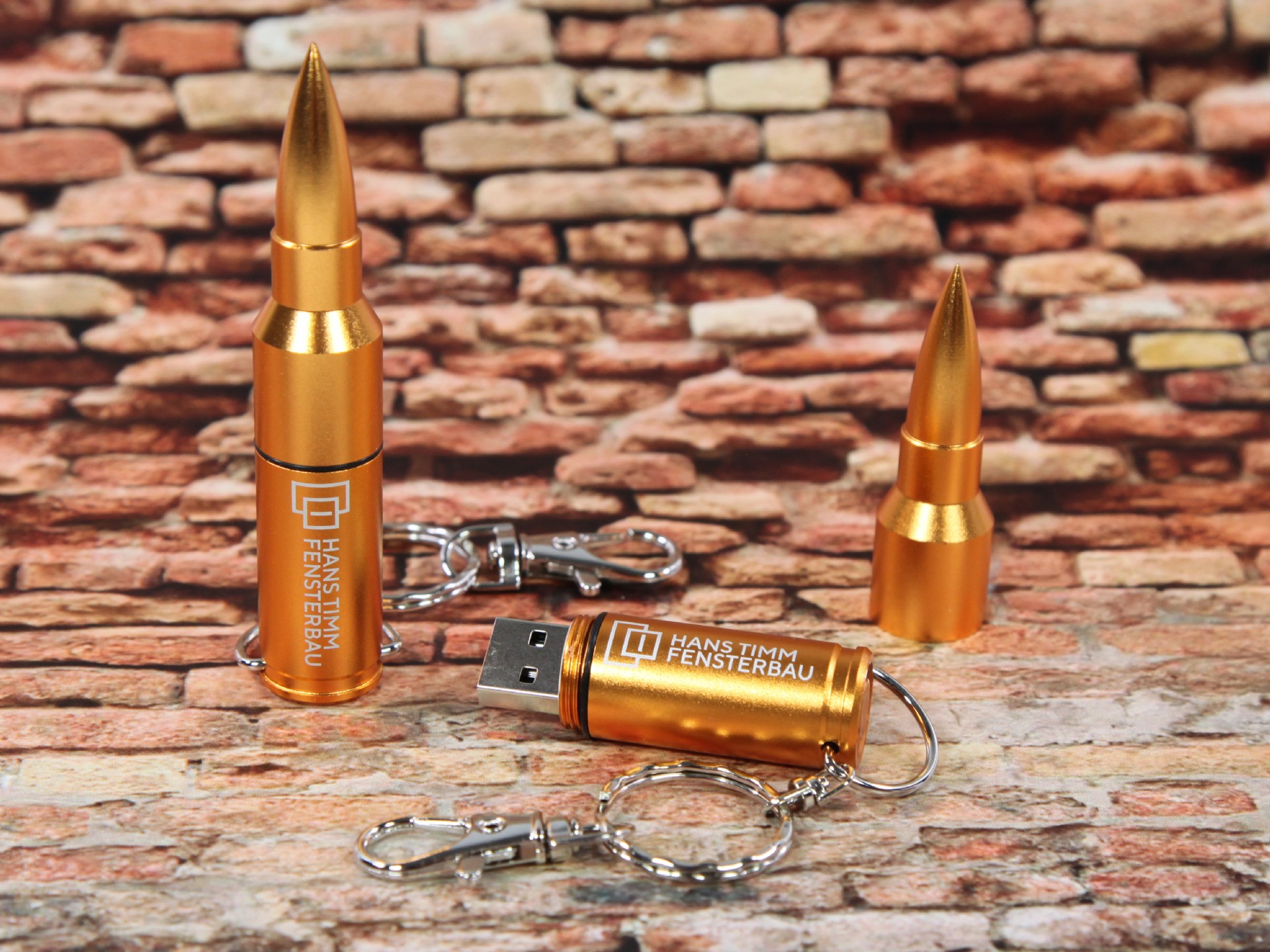 usb stick bullet gewehrkugel kugel gold digitaldruck