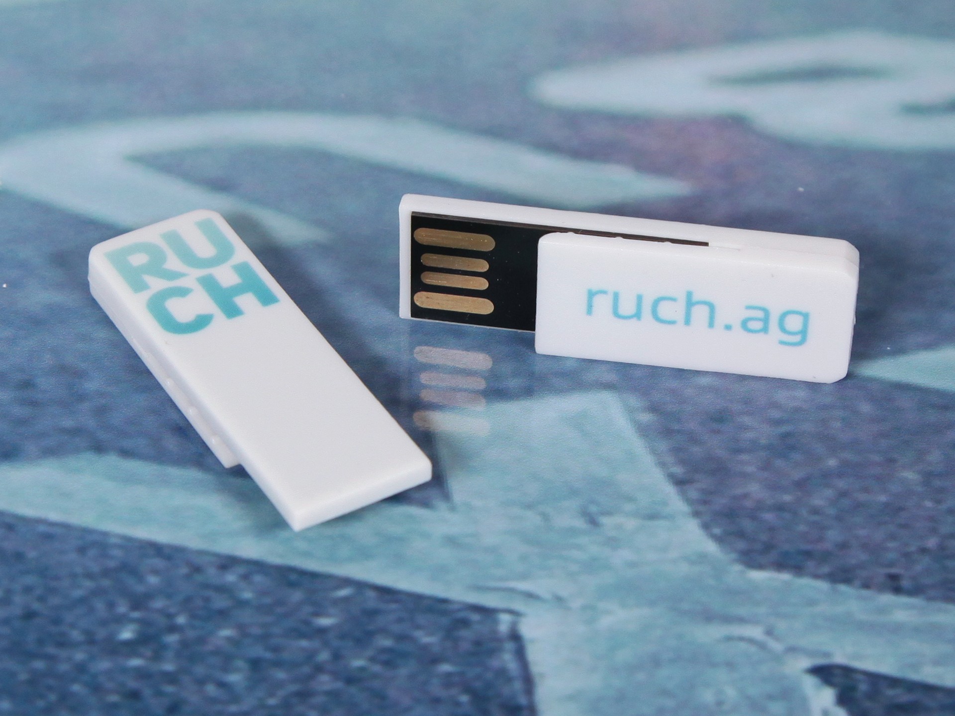 usb stick clip kunststoff logo druck klammer