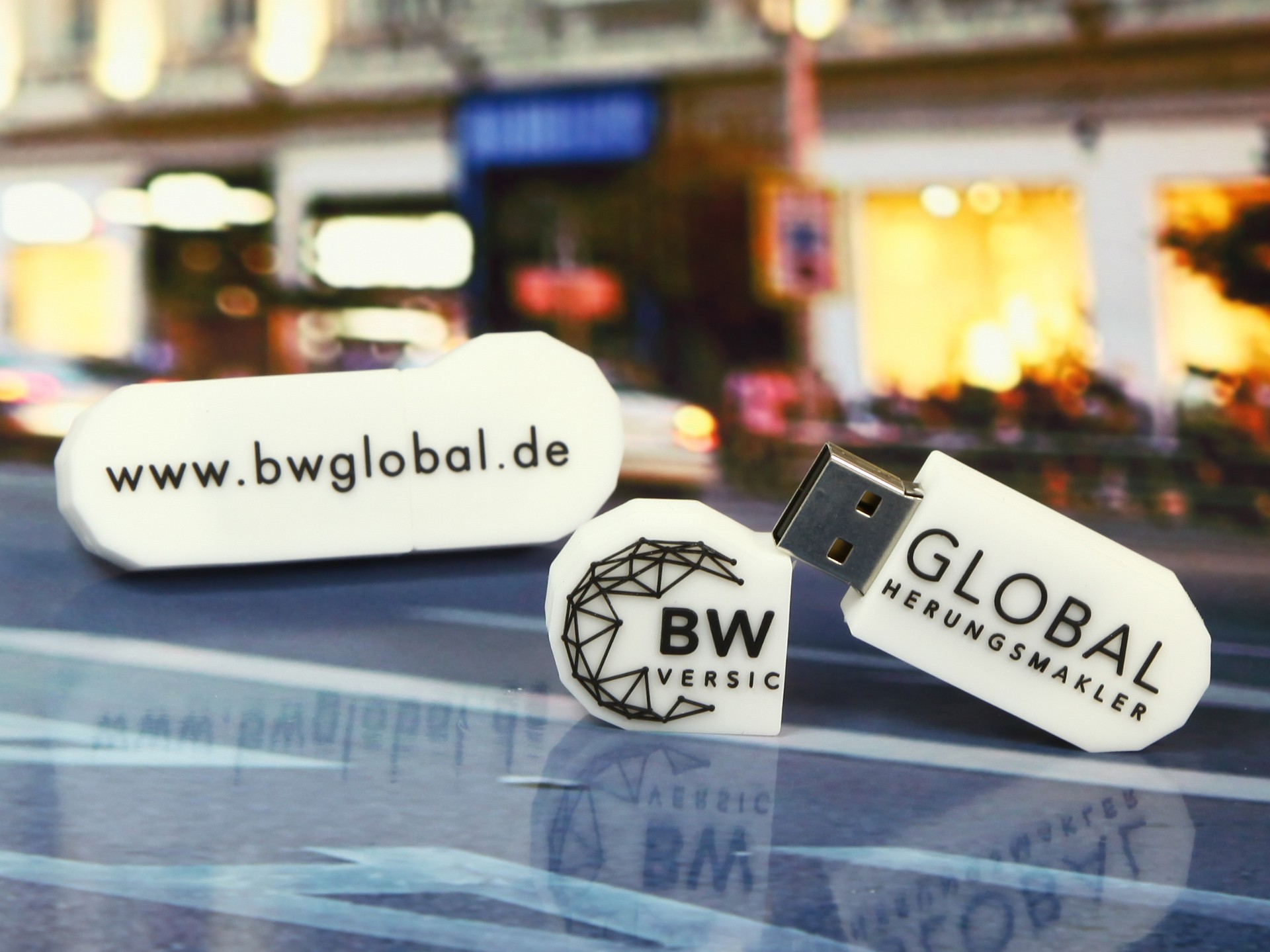 usb stick custom logo weiss individuell werbung