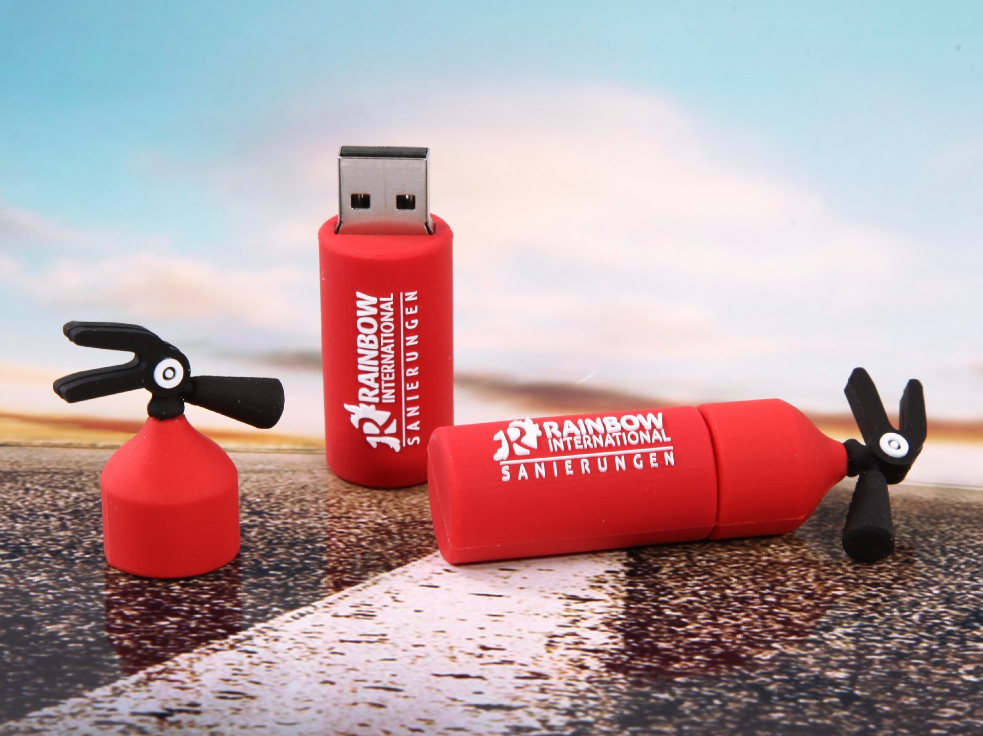 usb stick feuerlöscher feuerwehr schutz feuer sicherheit