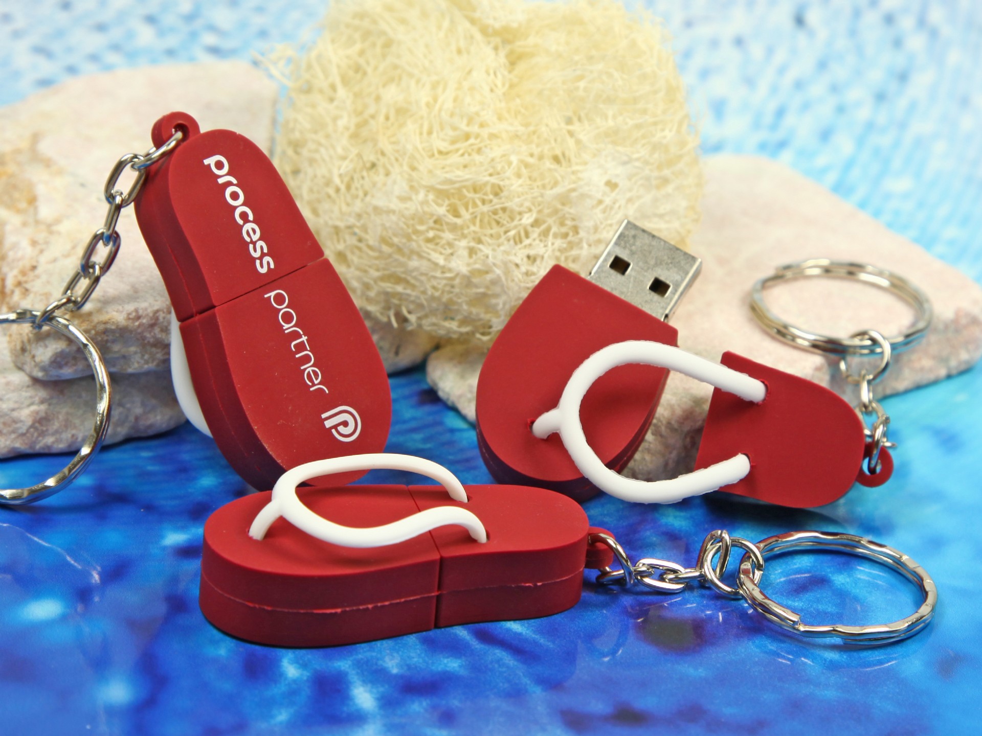 usb stick flip flop baden badeschuh urlaub wasser