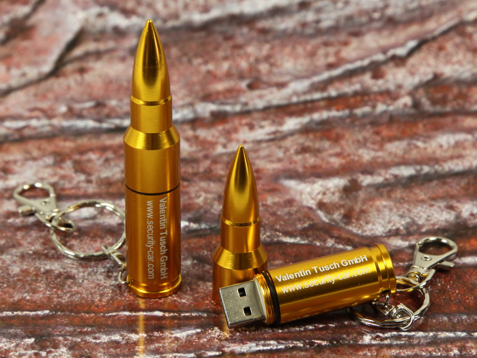 usb stick gewehrkugel kugel pistole werbung logo