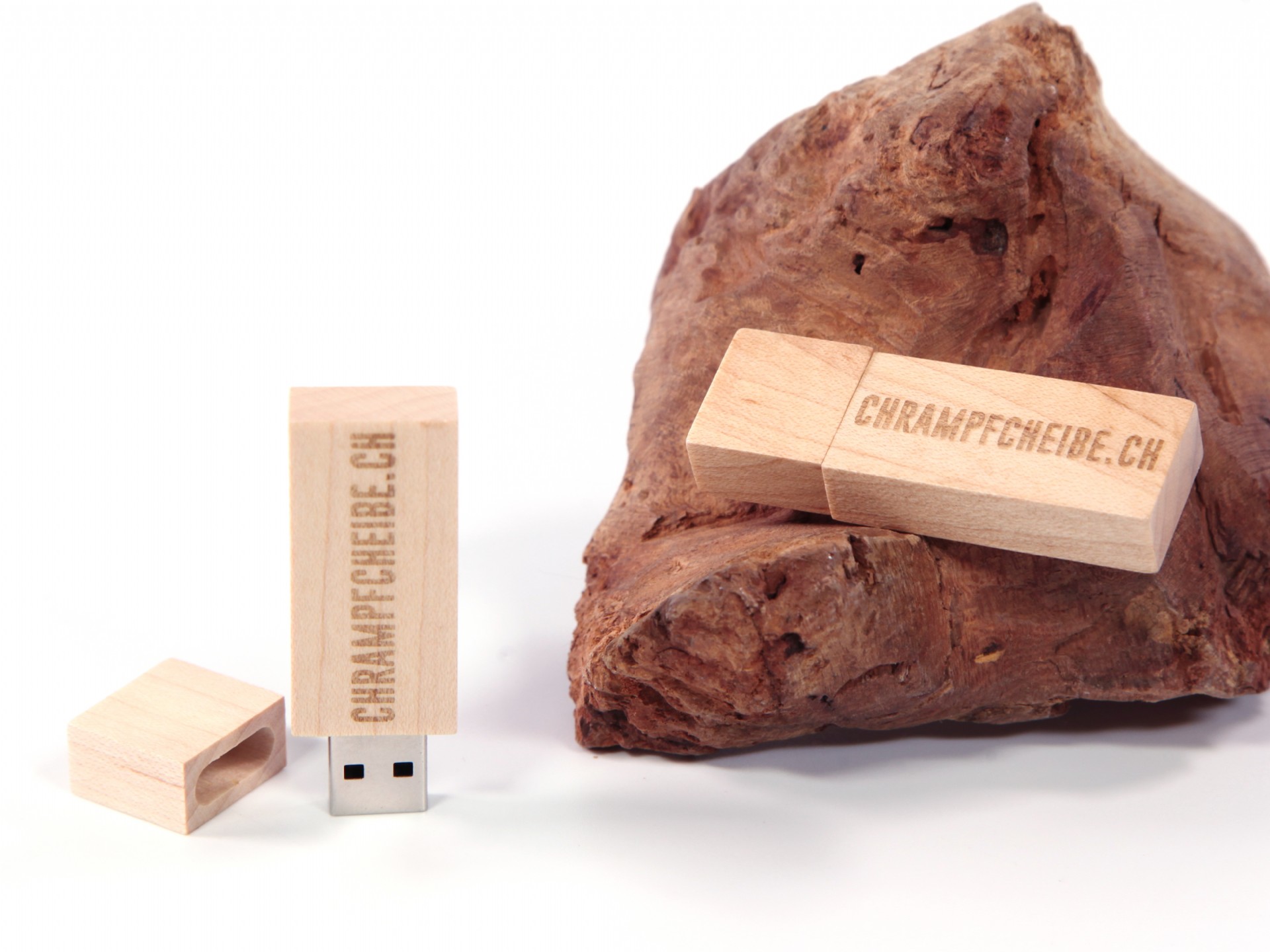 usb stick holz classic gravur natur hellbraun werbung