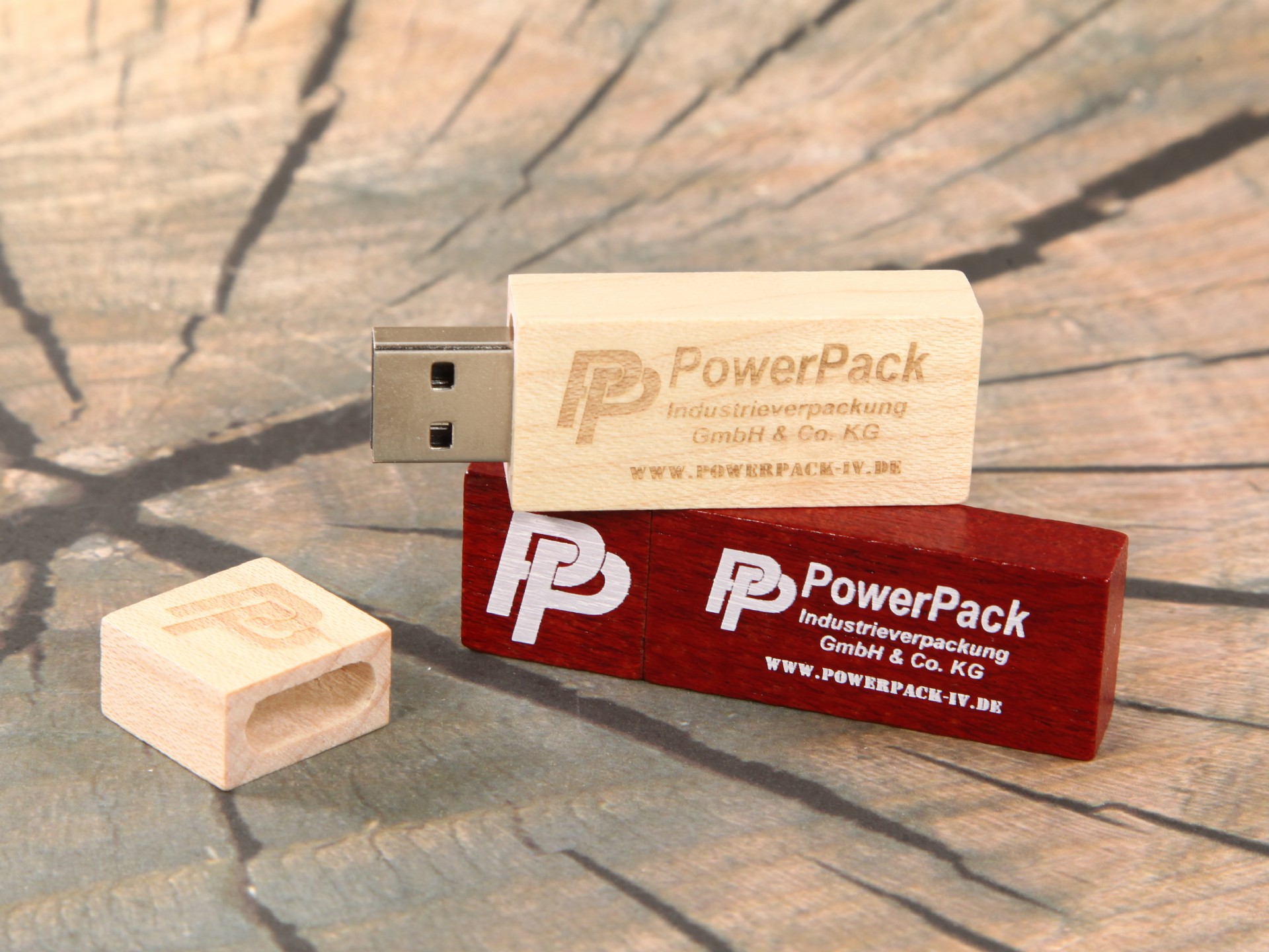 usb stick holz classic natur hellbraun digitaldruck gravur