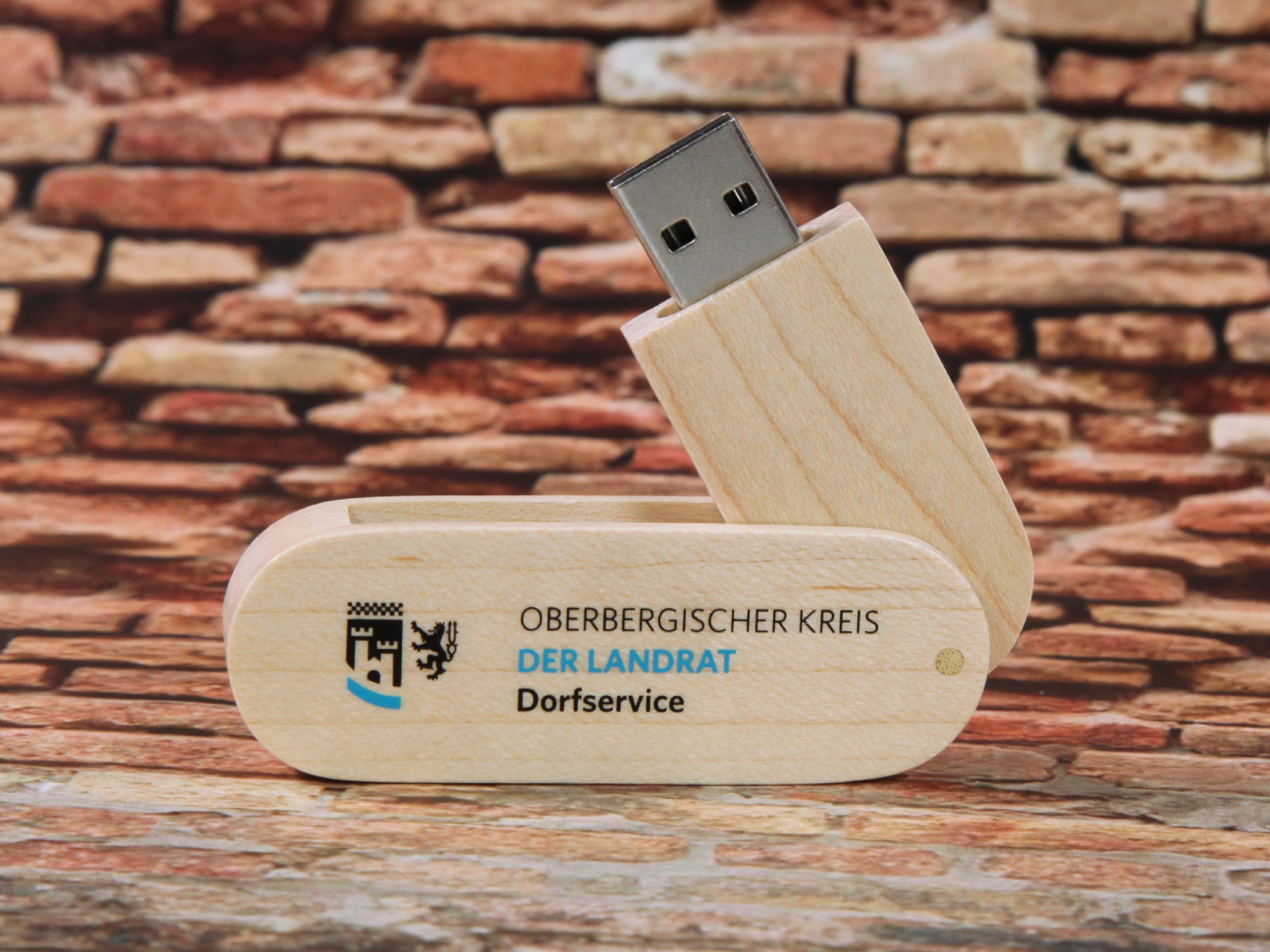 usb stick holz flip drehbar kreativ aufklappbar digitaldruck