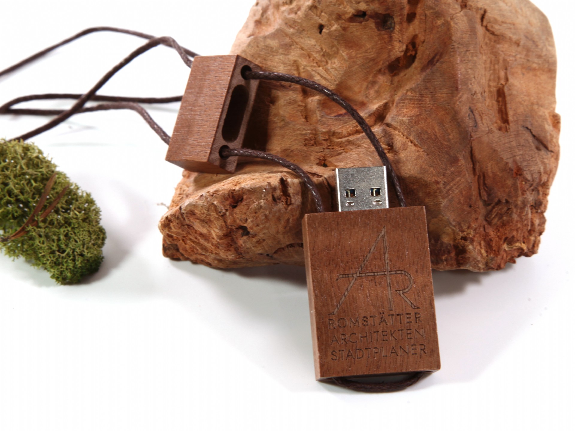 usb stick holz textilkordel modern kreativ natur öko