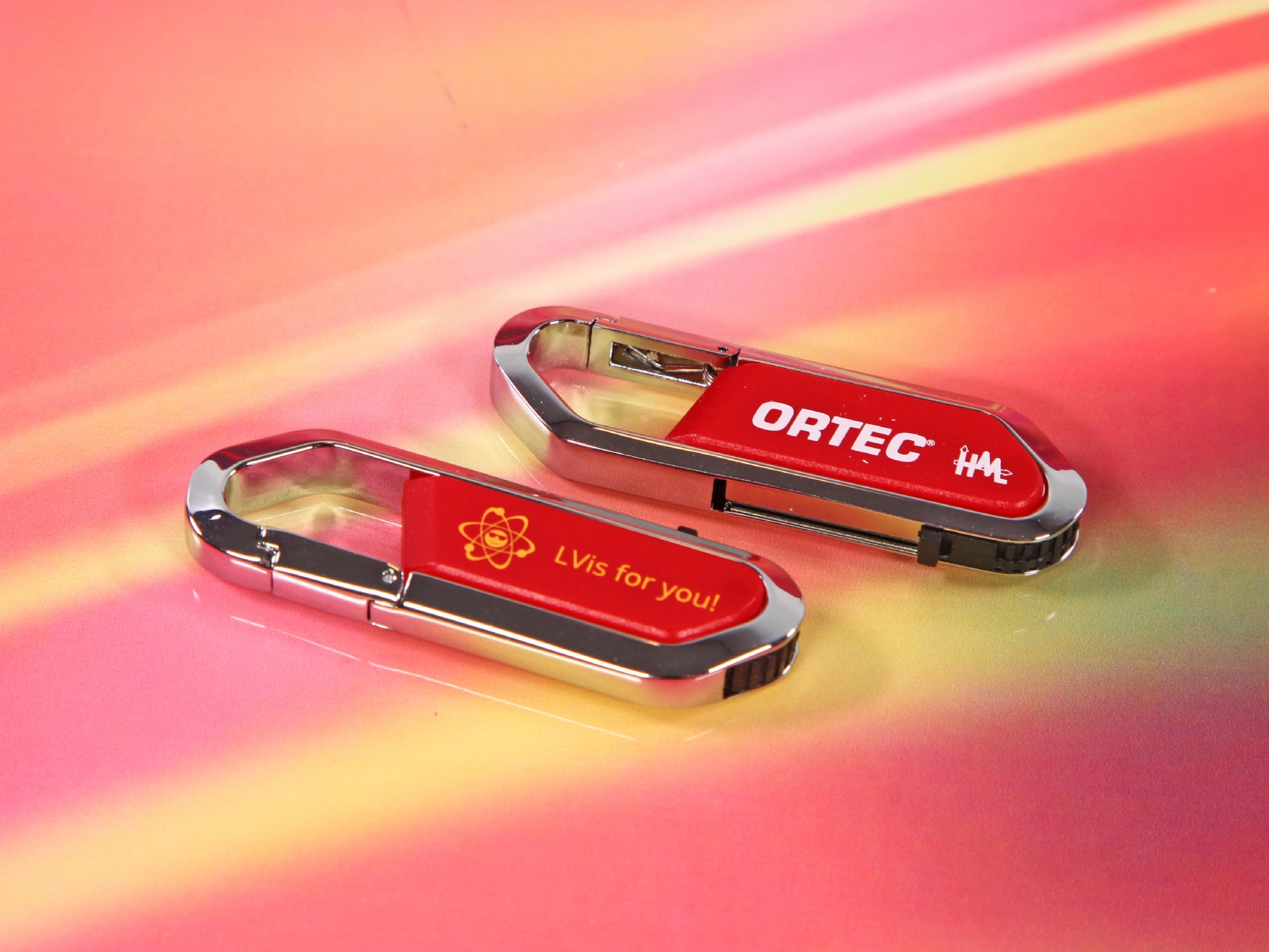 usb stick karabiner design metall hochwertig logo