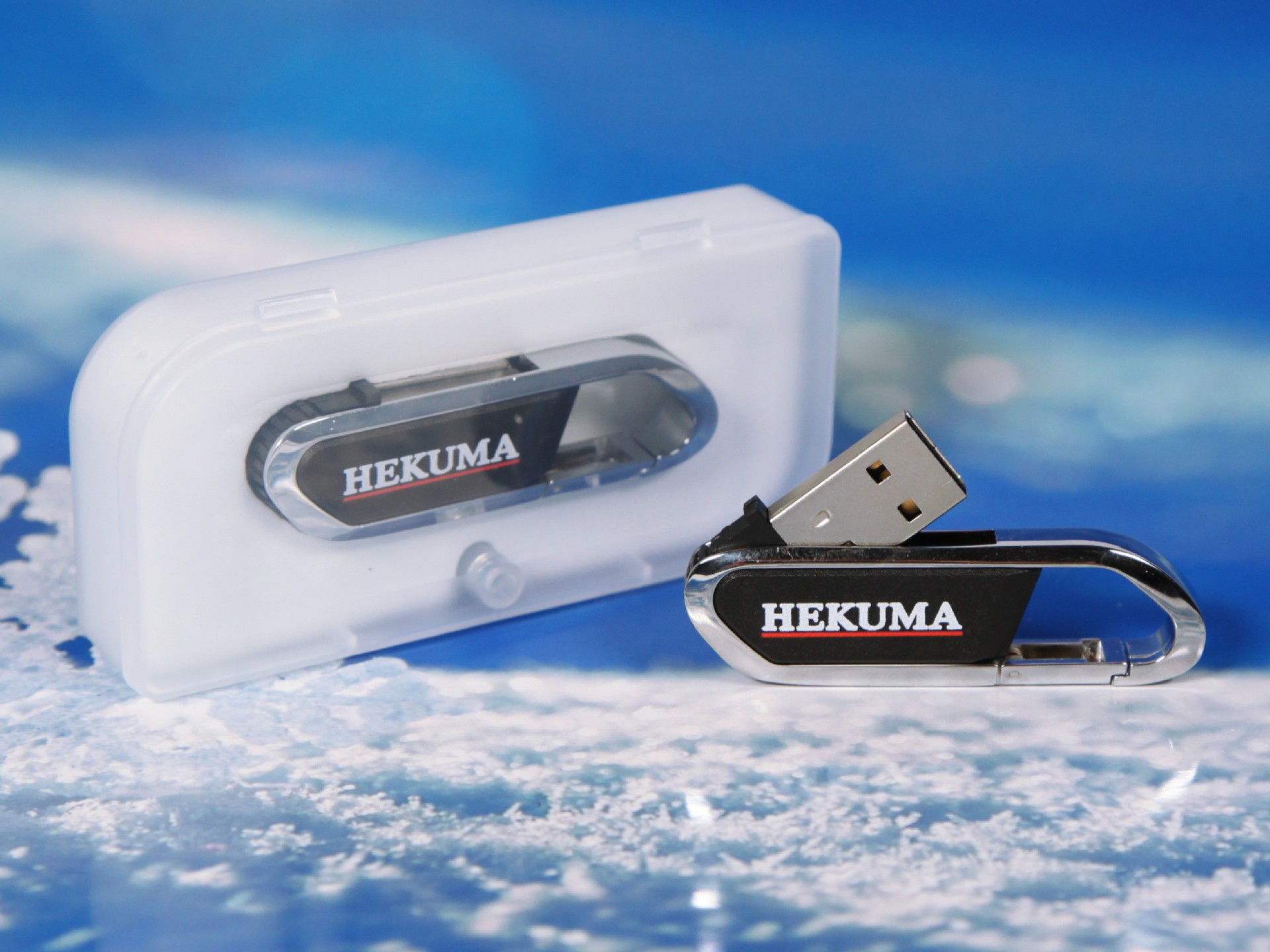 usb stick karabiner metall druck verpackung edel hochwertig