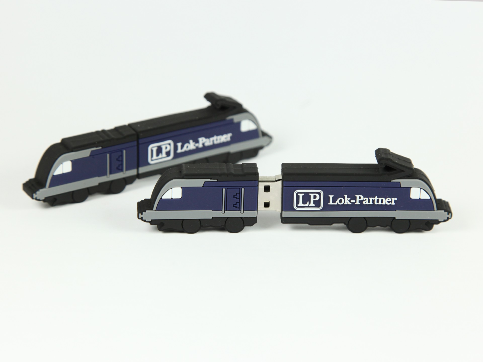 usb stick lok eisenbahn zug bahn transport werbung logo