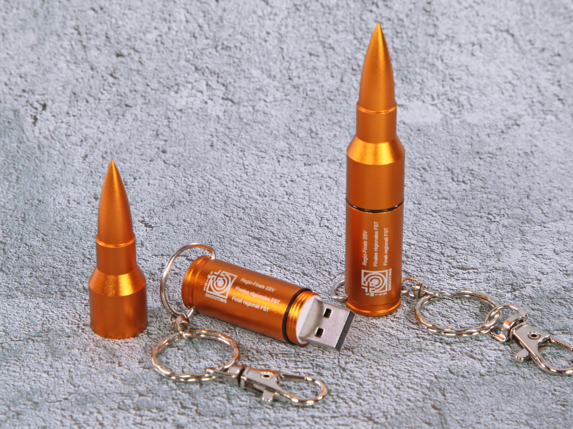 usb stick pistolenkugel kugel bullet waffe werbung