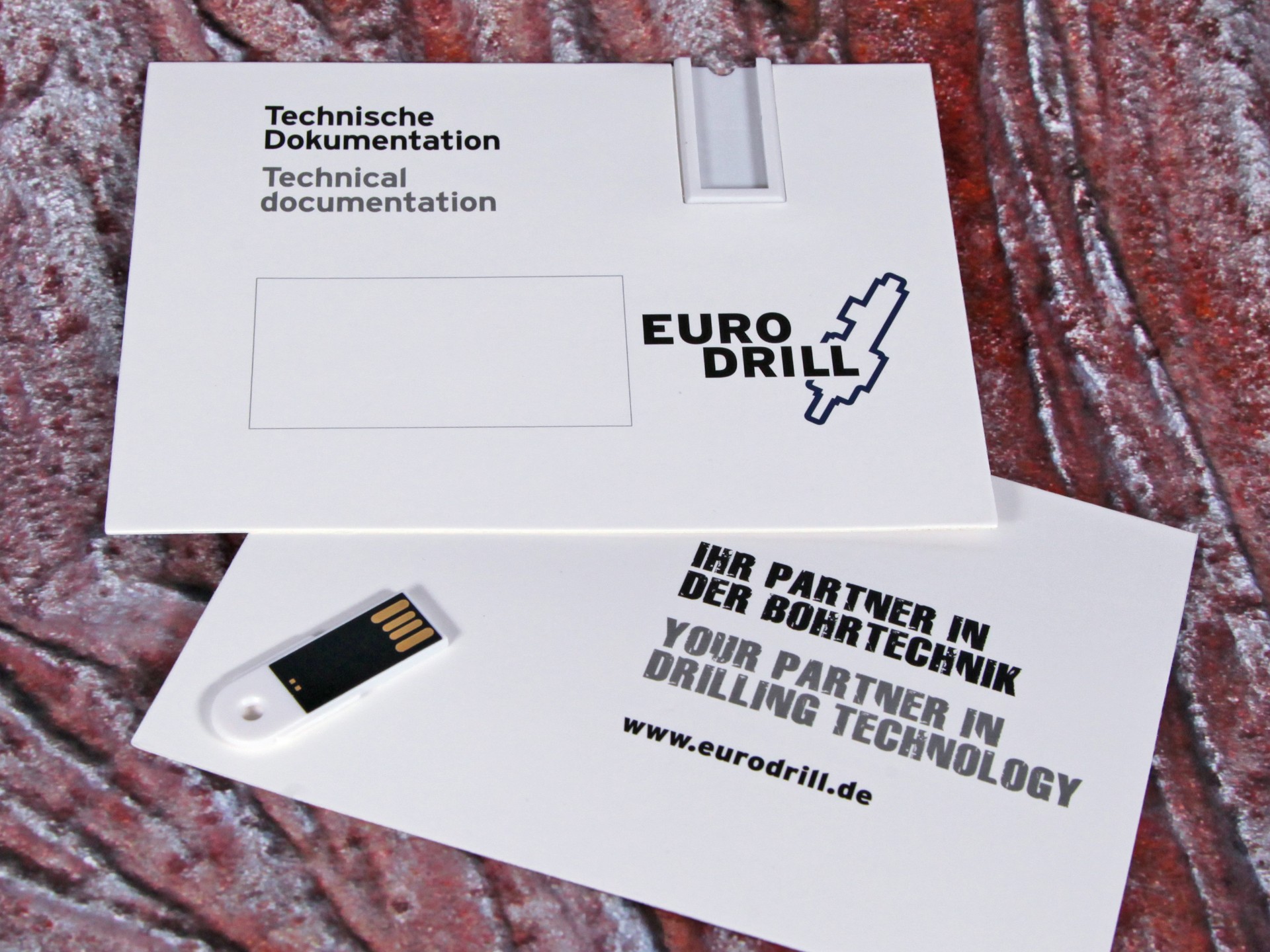 usb stick postkarte papier karte werbung druck