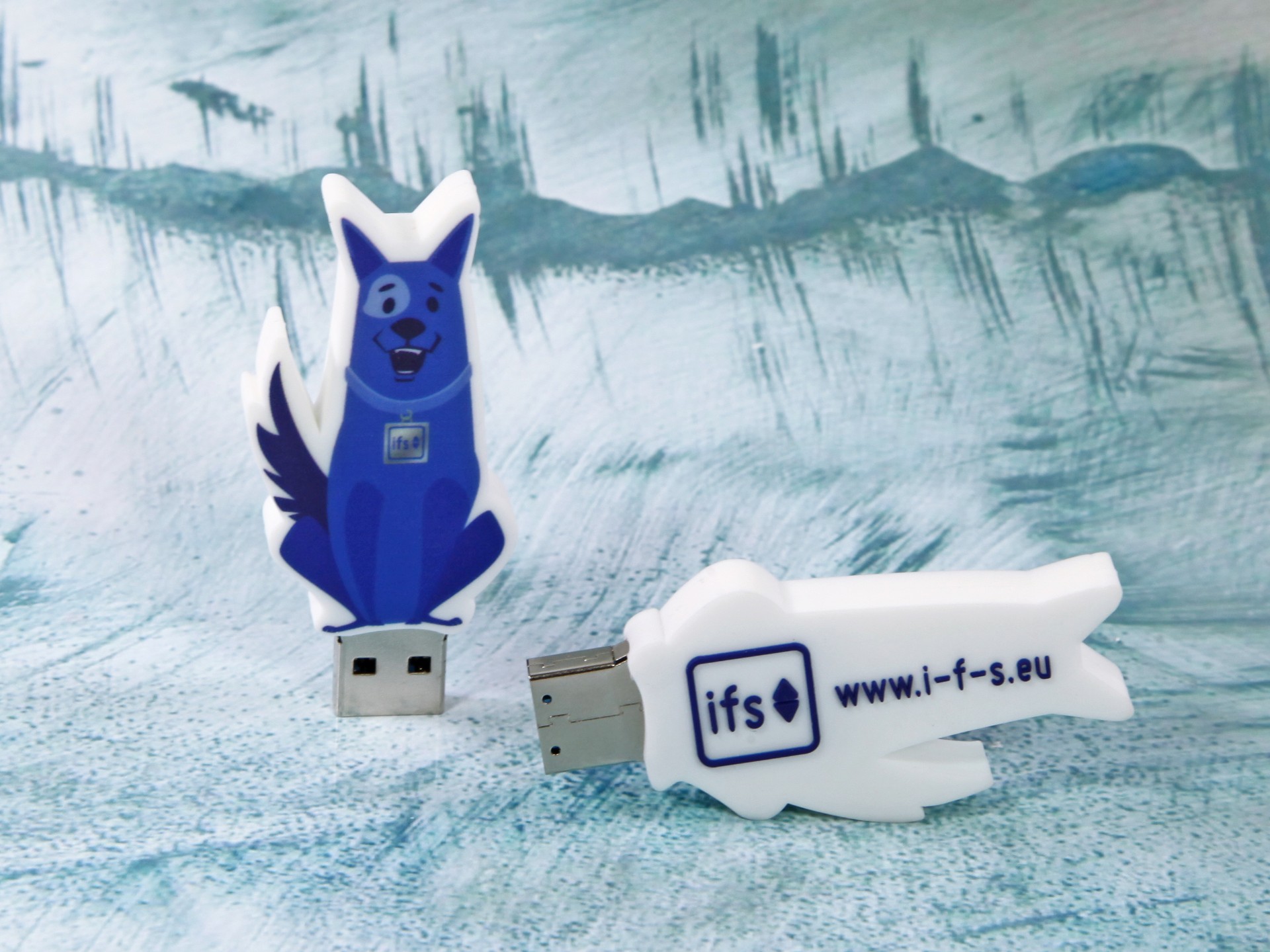 usb stick sonderform digitaldruck hund digital kreativ werbung