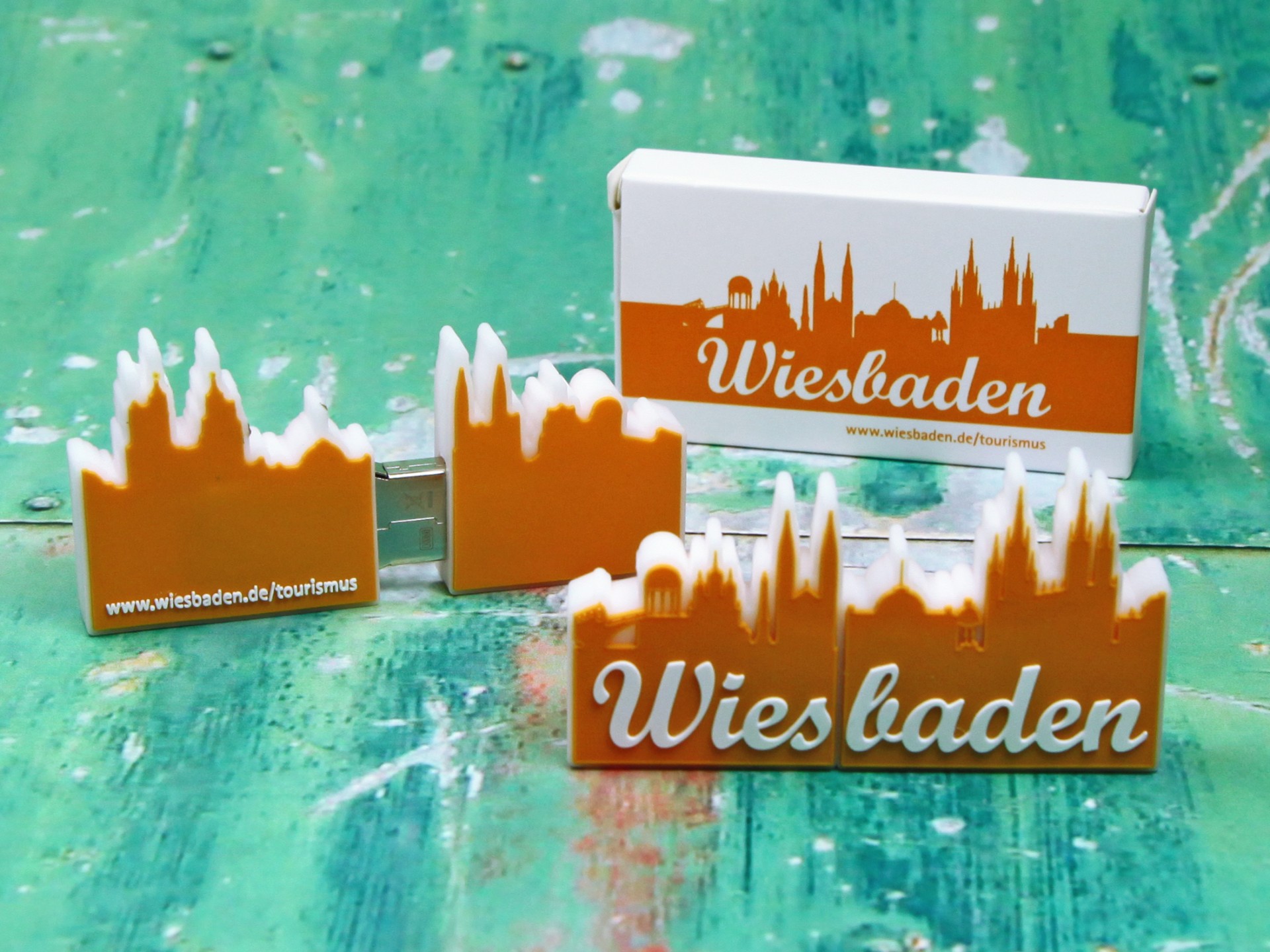 usb stick stadt wiesbaden verpackung druck logo