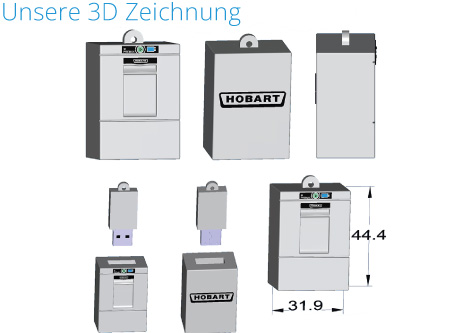 3D Zeichung Artwork für Hobart USB-Stick