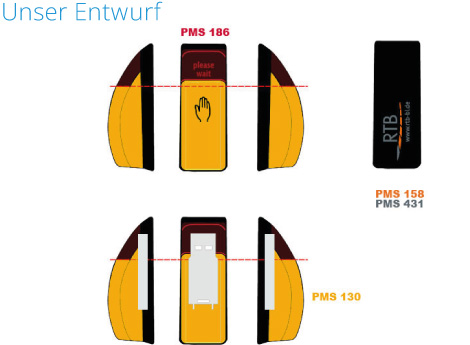 Einfacher Entwurf des RTB Tasters als USB-Stick