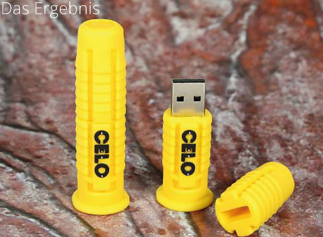 Ergebnis des CELO Dübels als USB-Stick