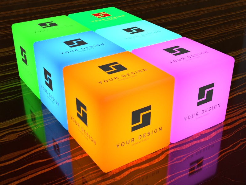 LED Cube mit Logo