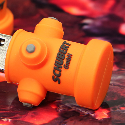 hydrant usb-stick mit logo im detail